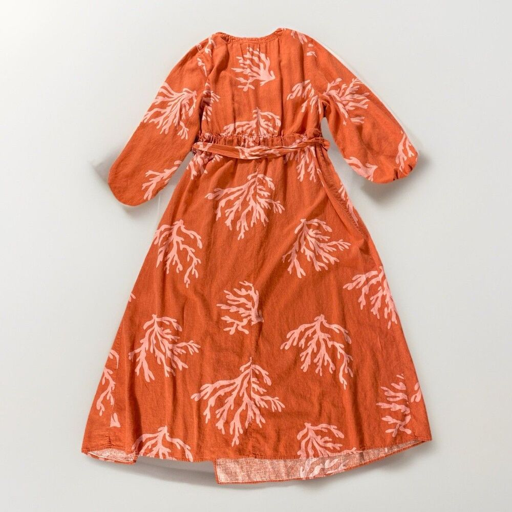 Ava And Viv Bishop Coral Rust Belted Boho Festival Maxi Dress Women’s Size XXL - Picture 3 of 8